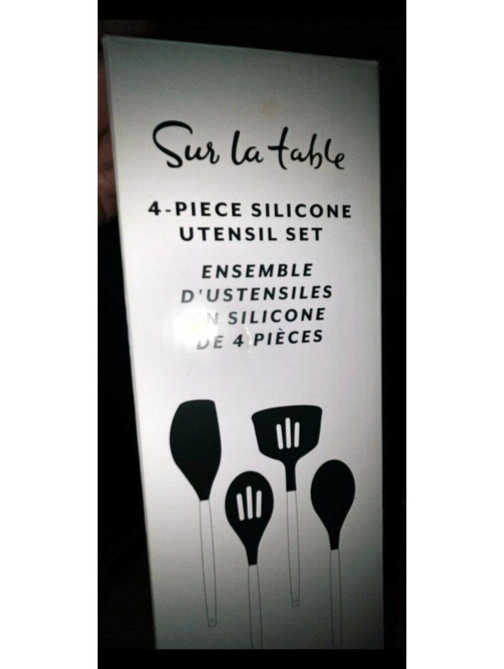 Sur La Table 4 Piece Silicone Wood Utensil Set - Picture 4 of 5